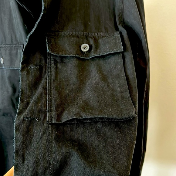 All Saints black Recon LS Shirt sz M - Picture 3 of 9